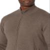 Amazon Essentials Men's Full-Zip Cotton Sweater, Brown Heather, XX-Large view 3