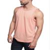 Men's Basic Essential Straight Hem Long Length Tank Top TT60-PL - Coral - 2X-Large - H11A view 4