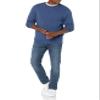 Amazon Essentials Men's Crewneck Cable Cotton Pullover Sweater, Blue Heather, X-Large view 4