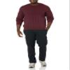 Amazon Essentials Men's Crewneck Cable Cotton Sweater, Burgundy, X-Large view 4