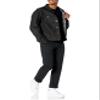 Amazon Essentials Men's Crewneck Cable Cotton Pullover Sweater, Black, Small view 4