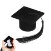 Amosfun Graduation Cap Ring Box, Jewelry Storage Case Creative Black Hat Jewelry Organizer for Graduation Ceremony Proposal Engagement Ring Display view 1