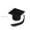 Amosfun Graduation Cap Ring Box, Jewelry Storage Case Creative Black Hat Jewelry Organizer for Graduation Ceremony Proposal Engagement Ring Display view 2