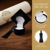 Amosfun Graduation Cap Ring Box, Jewelry Storage Case Creative Black Hat Jewelry Organizer for Graduation Ceremony Proposal Engagement Ring Display view 3