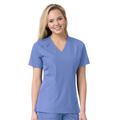 Carhartt Scrubs C12106 Women's Force Modern Fit Twill V-Neck Top XXX-Large Ceil Blue