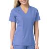 Carhartt Scrubs C12106 Women's Force Modern Fit Twill V-Neck Top XXX-Large Ceil Blue view 2