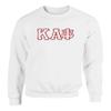 Fashion Greek Kappa Alpha Psi Twill Letter Crewneck Sweatshirt White White/Red Large view 1