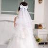 Girls Purple Veil for Communion Floral Wreath Veil First Communion Veil Party view 2