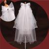 Girls Purple Veil for Communion Floral Wreath Veil First Communion Veil Party view 3