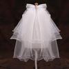 Girls Purple Veil for Communion Floral Wreath Veil First Communion Veil Party view 4