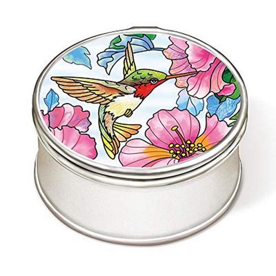 Amia Pretty in Pink Handcrafted Glass, Petite Jewelry Box, Multicolored