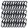 Bytiyar Small Carabiner Clips 1.6 inch(41mm) Metal Double Sided Spring Gate Snap Hooks Keychain Clasp Accessories, 30 Pcs Black view 1