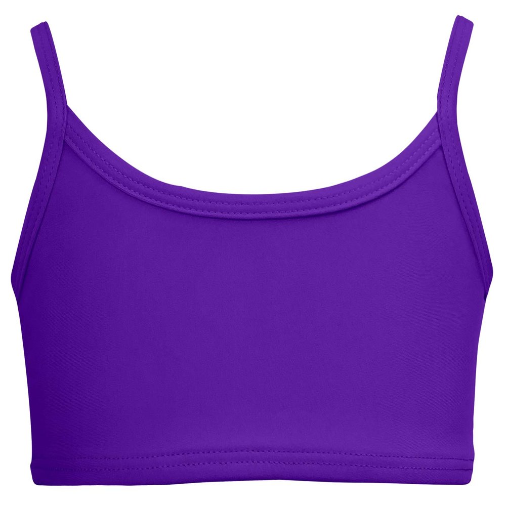 Made in USA Little Girls Bikini Top for Girls UPF50+ Sun Protection Toddler Bathing Suit Rash Guard for Beach Pool Swimwear, Purple, 3T