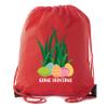 Mato & Hash Easter Basket Bags, Bulk Drawstring Backpacks, Party Favor Goody Bags for Easter - Gone Hunting - 10PK Red CA2500EasterDTG S4 view 1