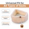 AlveyTech White Universal Fleece Seat Cover for Bike & Scooter Seats view 4