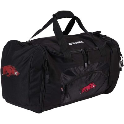 The Northwest Company Officially Licensed NCAA Arkansas Razorbacks "Roadblock" Duffel Bag, 20" x 11.5" x 13", Black