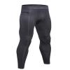 TopTie Men's Compression Pants, Zipper Pocket Sports Leggings, Base Layer Workout Pants-Grey-L view 2