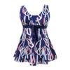 BIKMAN Womens One-Piece Skirt-Style Slimming Swim Suit Large Size Swimwear (5XL, Navy) view 1