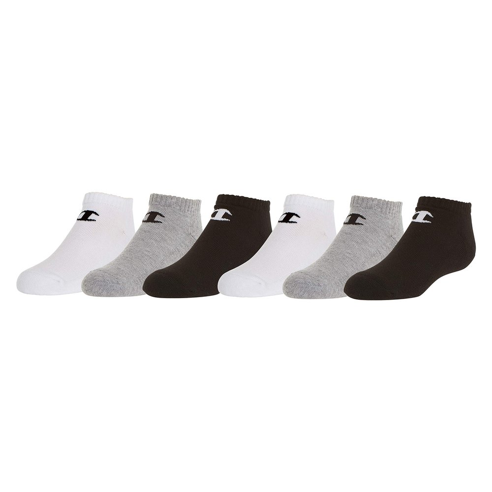 Champion Unisex Child Kids' 6-pack Low With Color And Size Options Socks, No Show - Asst, 7-9 US