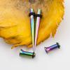 12G Ear Gauges Stretching Kit Surgical Steel PVD Rainbow Ear Tunnels Tapers Set for Starter Expander Piercing Body Jewelry view 2