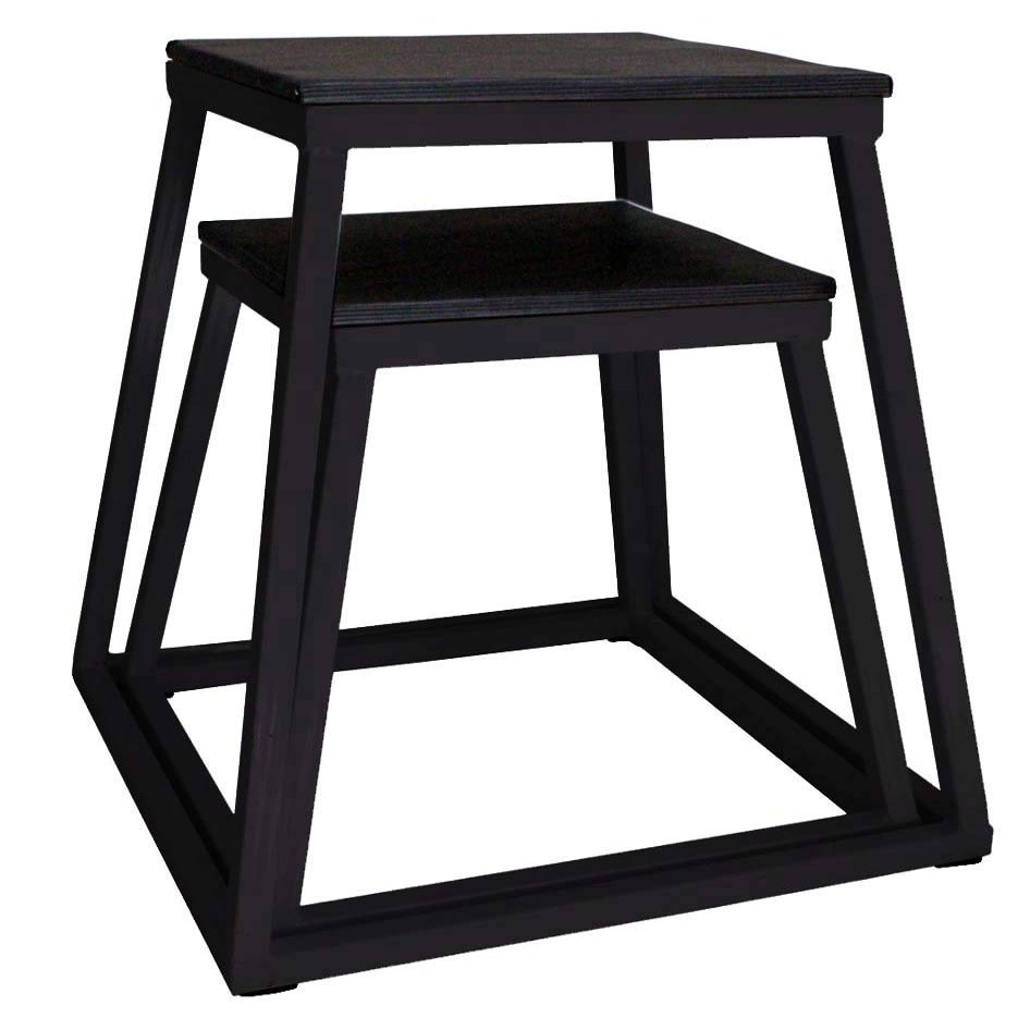 Ader Black Plyometric Platform Box (18'',24'' Black)