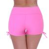 ACSUSS Women's Swim Boardshorts Beach Bikini Bottoms Short Swimwear with Side Ties Hot Pink X-Large view 2