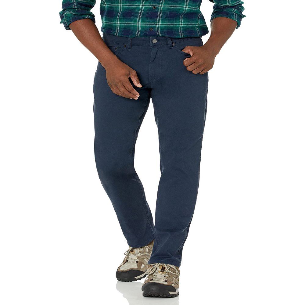 Amazon Essentials Men's Pants, Athletic-Fit, 5-Pocket Stretch, Twill Work, Big & Tall, Navy, 36W x 30L