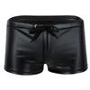 iiniim Mens Liquid Metallic Underwear Boxer Briefs Shiny Hot Pants Pouch Trunks Beachwear Swimwear Black X-Large view 1