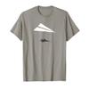 Paper Airplane Shadow F-15 Eagle T-Shirt view 1