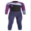 DIVE & SAIL Kid Girls 2.5mm Neoprene One Piece Wetsuits Long Sleeve Swimsuit UPF 50+ UV Protection Rash Guard for Swimming Diving Surfing 8-9 Years Purple view 1