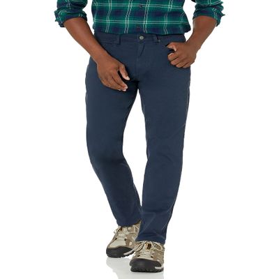 Amazon Essentials Men's Pants, Athletic-Fit, 5-Pocket Stretch, Twill Work, Big & Tall, Navy, 35W x 32L