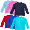 Made in USA Toddler Boys and Girls Rashguard UPF 50+ Sun Protective Long Sleeve Kids Swimwear Rash Guard for Summer Beach Pool and Swimming, Red, 12/18m view 3