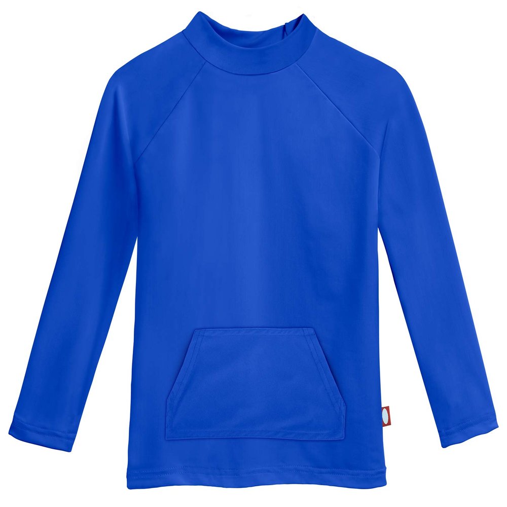 Made in USA Toddler Boys and Girls Rashguard UPF 50+ Sun Protective Long Sleeve Kids Swimwear Rash Guard for Summer Beach Pool and Swimming, Royal, 12/18m