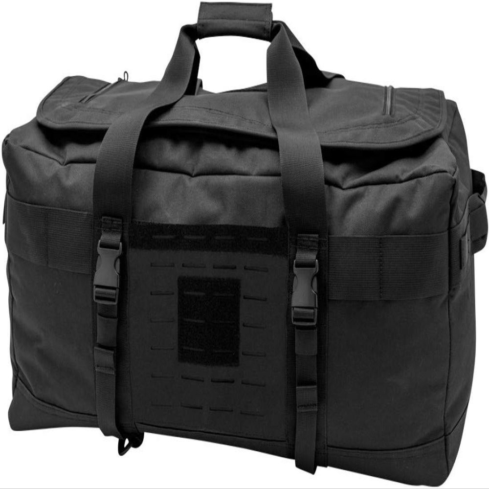 LAPG Expedition Carry-On Travel Duffel Bag, Multi-Way Outdoor Travel Bag with Backpack Straps, Black