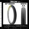 Eastern Bikes Throttle 20 inch BMX Tires Available with or Without Tubes, 2.2, 2.3 and 2.4 Inch Widths, White or Yellow Logo. (2.3" Yellow Logo, 2 Pack Without Tubes) view 3