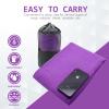 Eunzel Yoga Towel,Hot Yoga Mat Towel with Grip Dots Sweat Absorbent Non-Slip for Hot Yoga, Pilates and Workout 24" x72", Purple view 3