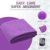 Eunzel Yoga Towel,Hot Yoga Mat Towel with Grip Dots Sweat Absorbent Non-Slip for Hot Yoga, Pilates and Workout 24" x72", Purple view 4
