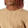 Amazon Essentials Men's Crewneck Cable Cotton Sweater, Camel Heather, XX-Large view 3