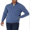 Amazon Essentials Men's Full-Zip Cotton Sweater, Blue Heather, X-Large view 1