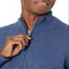 Amazon Essentials Men's Full-Zip Cotton Sweater, Blue Heather, X-Large view 3