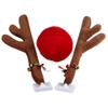 ShineBear 1 Set Lovely Reindeer Car Costume Antlers Kit and Red Nose Christmas Car Decoration