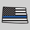2-Pack North Dakota State Outline American Flag Overlay Thin Blue Line Vinyl Decal Sticker | 5-Inches | Premium Quality Vinyl Decal | Laminated with UV Protective Laminate | PD2821 view 1