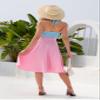 Belle Poque Pink Skirt for Women Bow Flared A-Line Skirt Pink Size L view 3