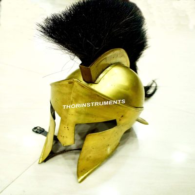 THOR INSTRUMENTS 300 King Leonidas Spartan Armor Helmet Replica Halloween Costume Gift Rustic Vintage Home Decor Gifts
