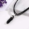 Aimimier Layered Choker Necklace Crystal Choker Chakra Suede Choker Hexagonal Gemstone Pendant Necklace Bohemia Jewelry for Women(Black) view 4