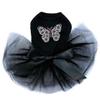 Dog in the Closet Silver Nailhead Butterfly - Bling Rhinestone Tutu Dress, 3XL Black view 1