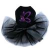 Dog in the Closet Pink & Purple Nailhead Butterfly - Bling Rhinestone Tutu Dress, XXS Black view 1