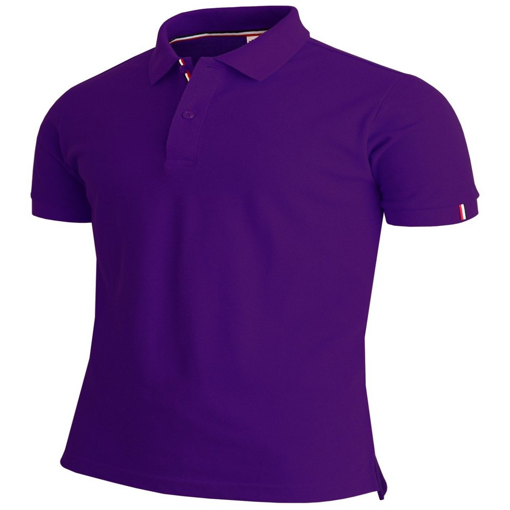 BCPOLO Men's Polo Shirt Solid Short Sleeve Classic Pique Polo Shirt Purple-XL (Asia-XXXL)
