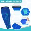 HiRui Soccer Shin Guards Shin Pads for Kids Youth Adult, Calf Compression Sleeve with Honeycomb Pads, Support for Shin Splint Baseball Boxing Kickboxing MTB, Lightweight(1PAIR)(Blue, XL) view 3