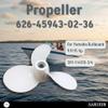 Asaki 626-45943-02-36 Propeller Replacement for Yamaha 9.9HP 15HP 2 & 4 Stroke Outboard Engines 9-1/4" x 10-3/4" D 3-Blade Aluminum RH view 2